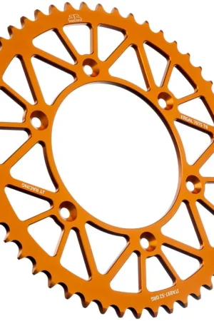 JT SPROCKETS - REAR RACELITE ALU 52T ORANGE - Sprockets - 520 In De Mode